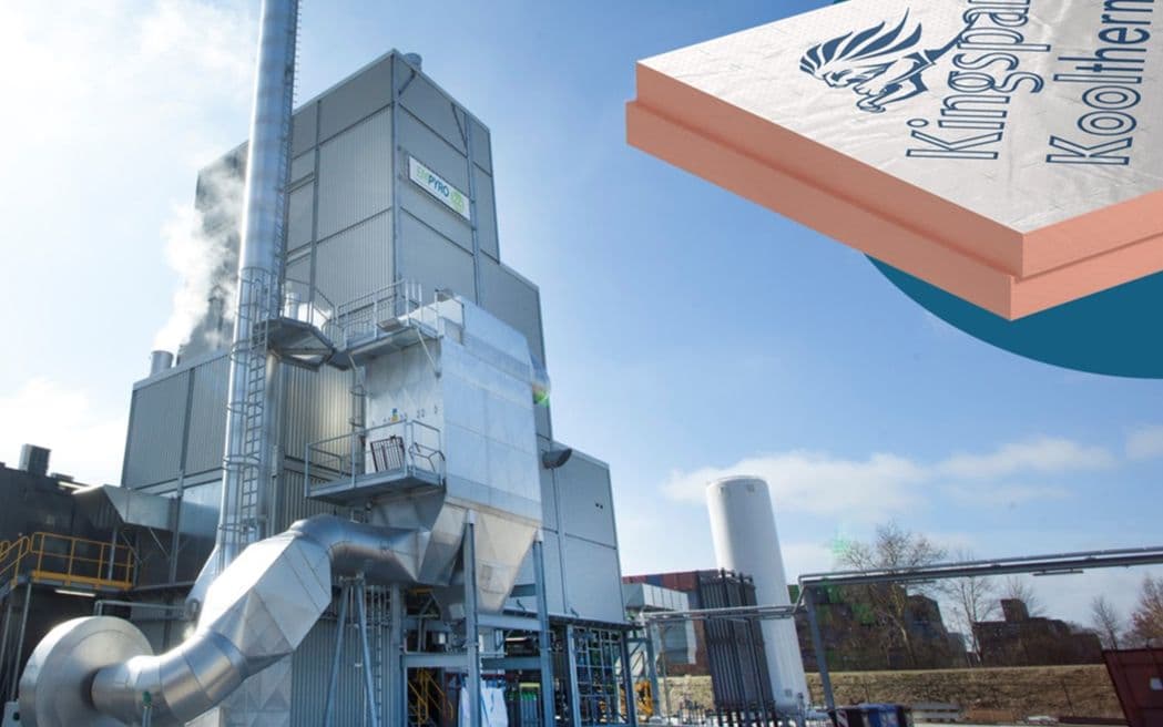 Fabrieksgebouw en isolatieplaten