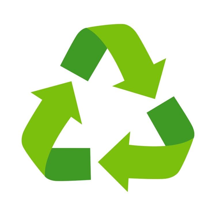 Recycle logo in groen